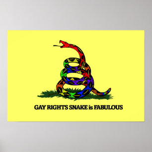 Póster La serpiente de los derechos homosexuales