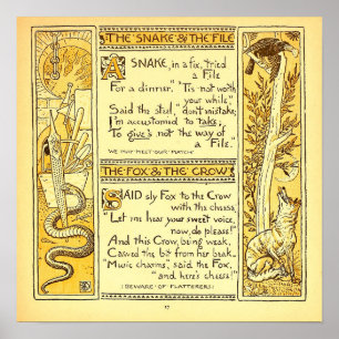 Póster La serpiente y el archivo Walter Crane