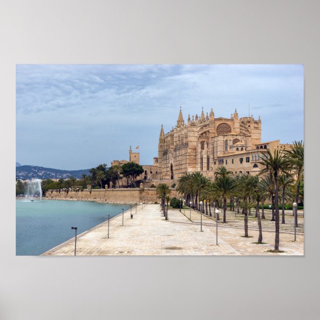 Póster La Seu, la Catedral de Palma de Mallorca - España (Frente)