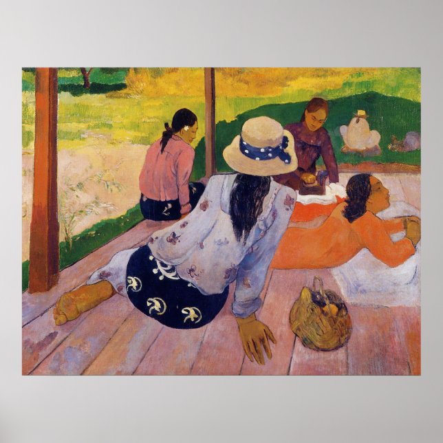 Póster 'La siesta' - Imagen impresa por Paul Gauguin (Frente)