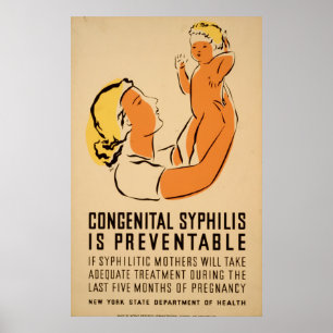 Póster La sífilis es la salud evitable 1939 de WPA del