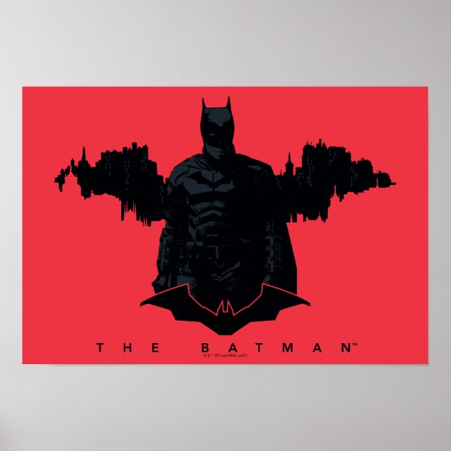 Póster La silueta de Batman Gotham 