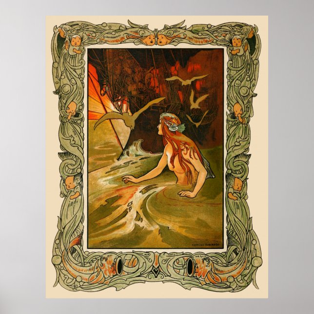 Póster La sirena de Charles Robinson (Frente)