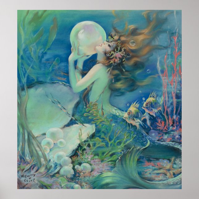 Póster La sirena de Henry Clive (Frente)