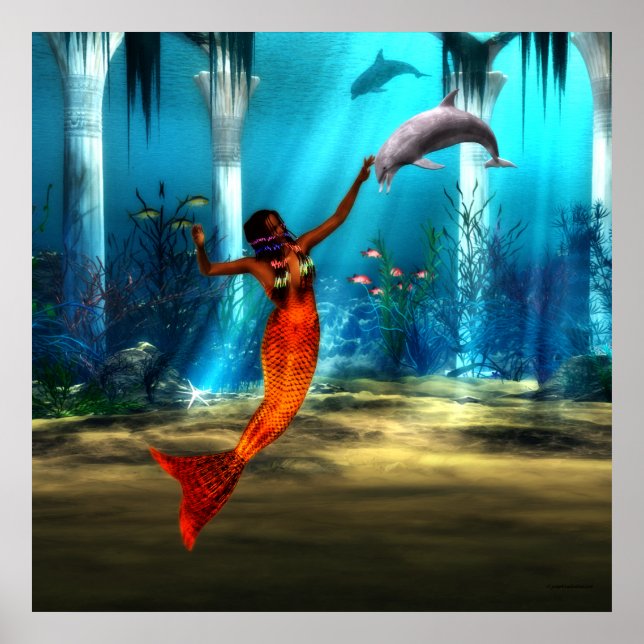 Póster La sirena y el delfín (Frente)