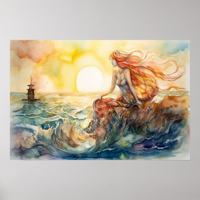 Póster La sirena y el faro (Frente)