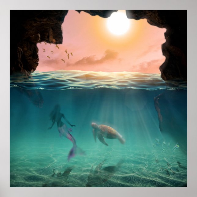 Póster La sirène et la tortue (Frente)