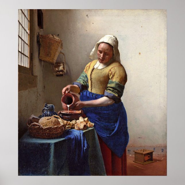 Póster La sirvienta. De Johannes Vermeer (Frente)