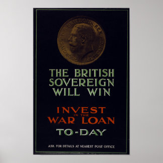 Póster La soberanía británica ganará (lienzo)