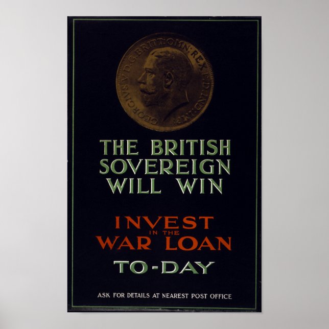 Póster La soberanía británica ganará (lienzo) (Frente)