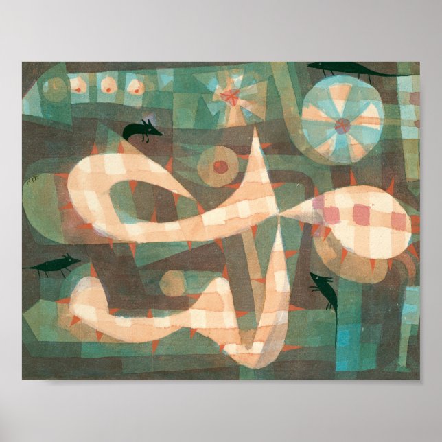 Póster La soga de púas con los ratones : Paul Klee 1923 (Frente)