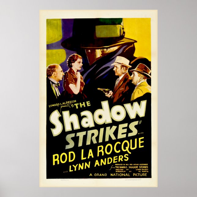 Póster La sombra golpea - poster de películas (Frente)