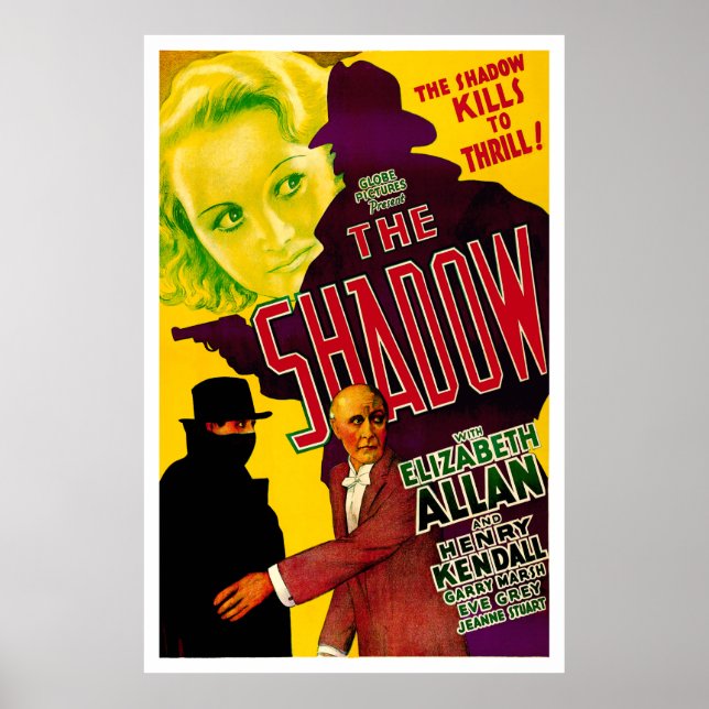 Póster La sombra - Poster de películas de la época 1933 (Frente)