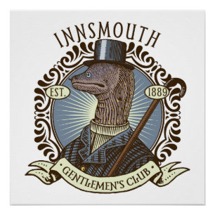 Póster La sombra sobre el caballero innsmouth Lovecraft