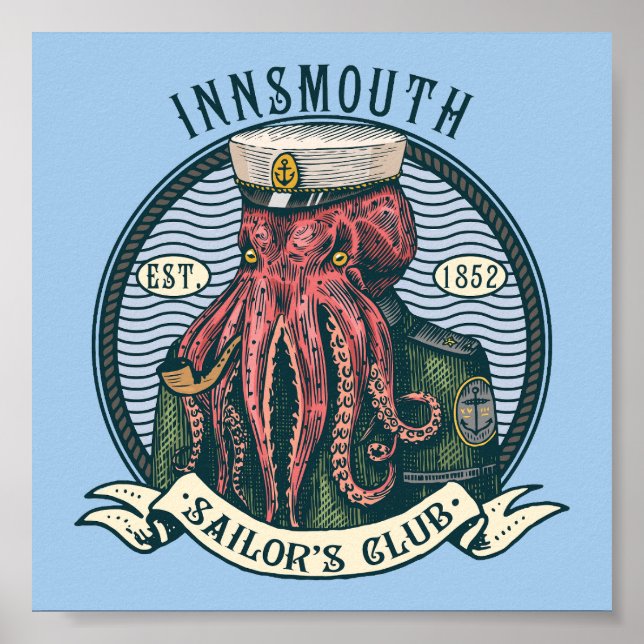 Póster La sombra sobre la nave innsmouth Cthulhu Sailor (Frente)