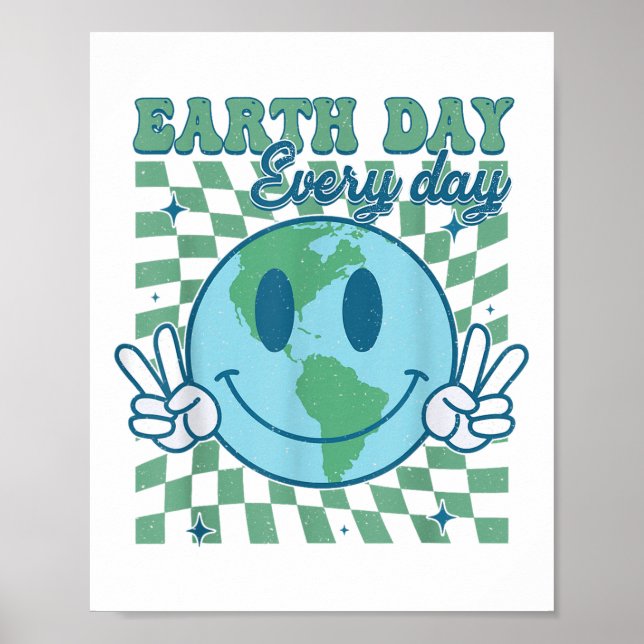 Póster La sonrisa cotidiana del día de la Tierra frente a (Frente)