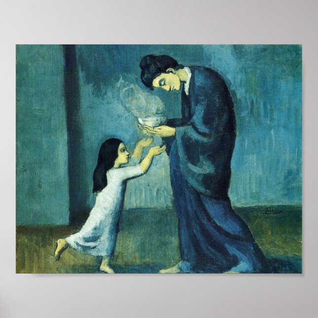 Póster La sopa (La Soupe) de Pablo Picasso (Frente)