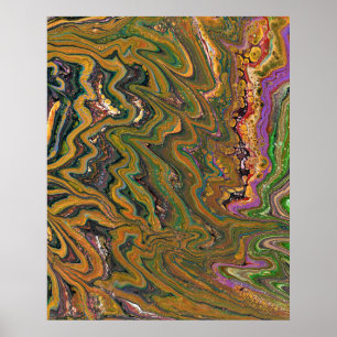 Póster La Strada 2 Oro verde Abstrato Poster Imprimir
