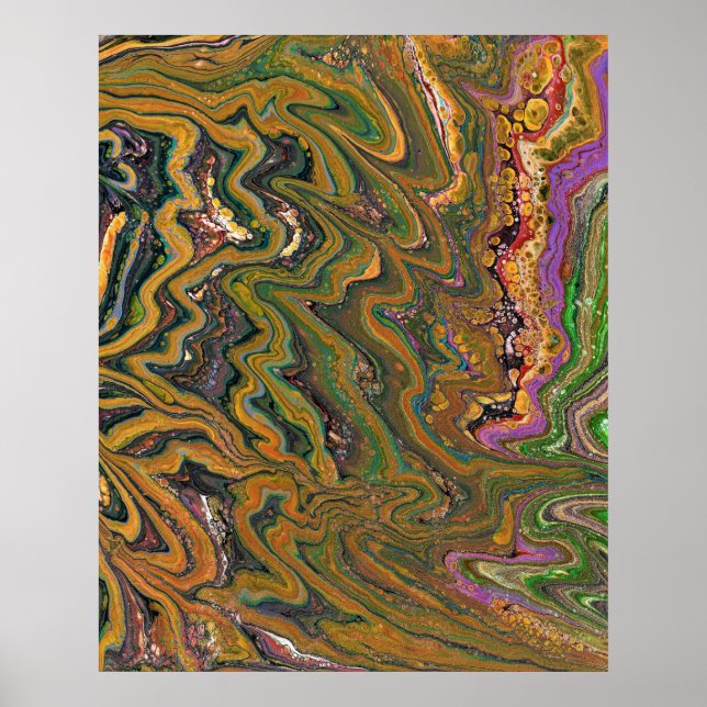 Póster La Strada 2 Oro verde Abstrato Poster Imprimir (Frente)