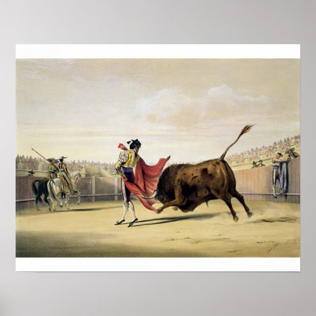 Póster La Suerte de la Capa, 1865 (colour litho) (Frente)