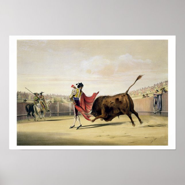 Póster La Suerte de la Capa, 1865 (colour litho) (Frente)