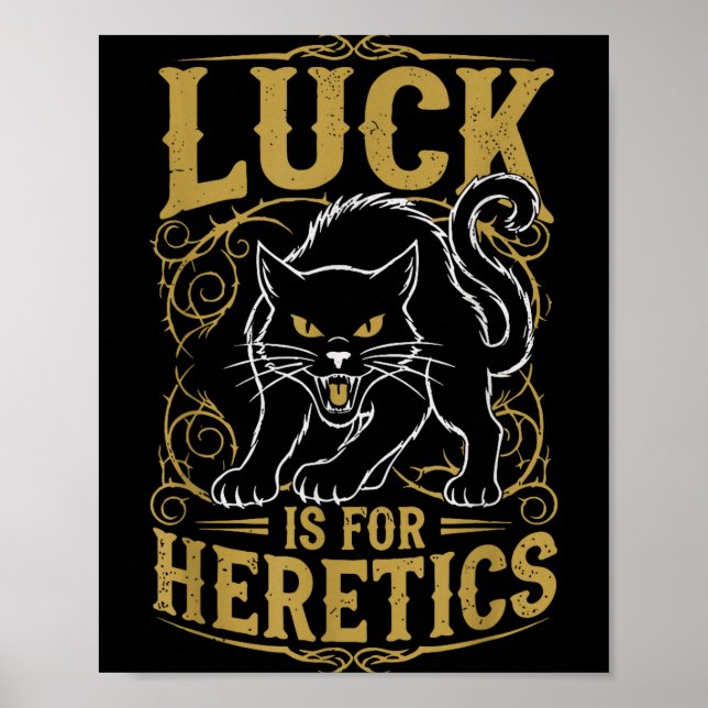 Póster La suerte del gato negro es para brujas herejes  (Frente)
