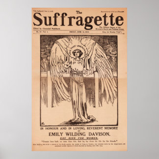 Póster La Suffragette, Emily Davison, Vintage