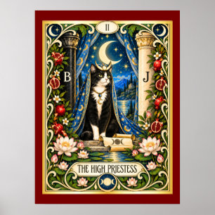 Póster La Summa Sacerdotisa Tarot de Gato - Sabiduría Int