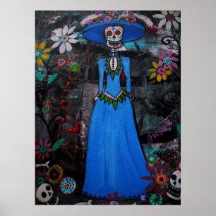 PÓSTER LA SUNDANCIA MEXICANA DIA DE LOS MUERTOS PINTANDO