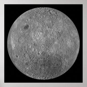 Póster La superficie al otro lado de la luna de la tierra