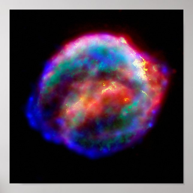 Póster La supernova de Kepler remanente en la NASA hubble (Frente)