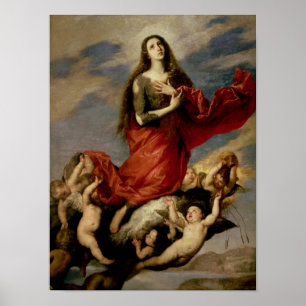 Póster La suposición de Maria Magdalena, 1636