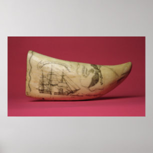 Póster La Susan en la costa de Scrimshaw de Japón