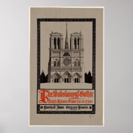 Póster La sustancia de la catedral arquitectónica gótica