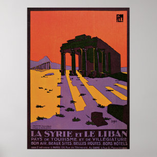Póster La Syrie et le liban Palmyre