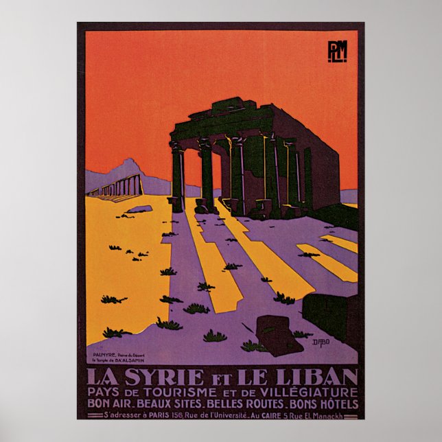 Póster La Syrie et le liban Palmyre (Frente)