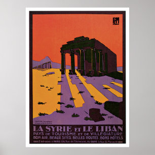 Póster La Syrie et Le Liban poster de viajes vintage