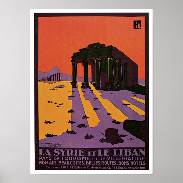 Póster La Syrie et Le Liban (Siria y Líbano) (Frente)