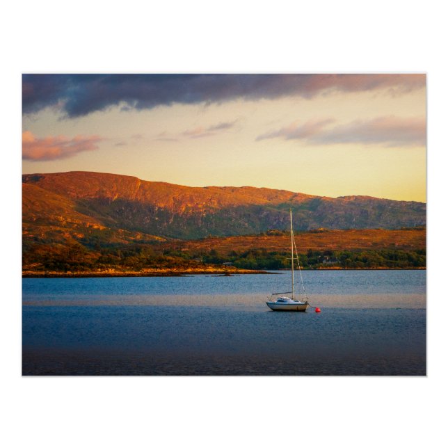 Póster La tarde dorada sobre la bahía de Kenmare (Anverso)