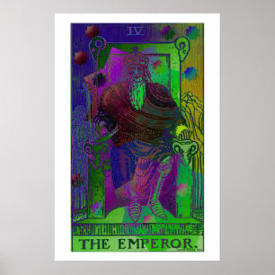 Póster La tarjeta de emperador Tarot Poster psicodélico