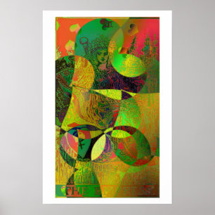 Póster La tarjeta de emperatriz Tarot Poster psicodélico