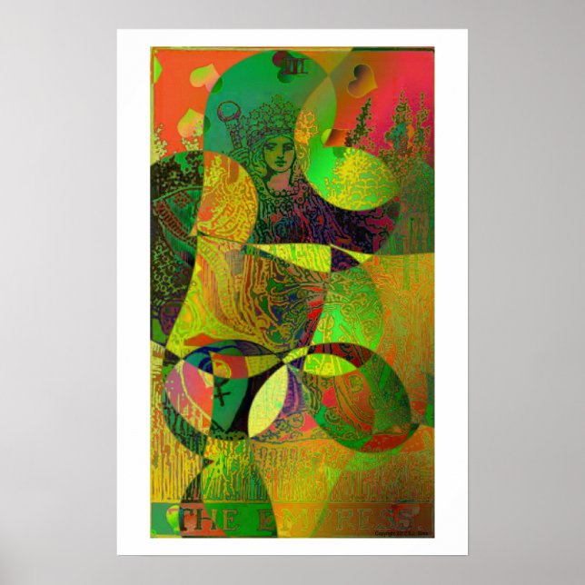 Póster La tarjeta de emperatriz Tarot Poster psicodélico (Frente)