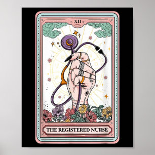 Póster La tarjeta de enfermera Tarot registrada