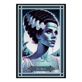 Póster La tarjeta de novia de Frankenstein Tarot