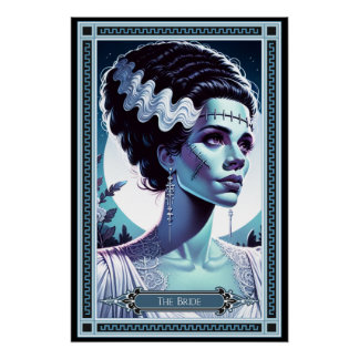 Póster La tarjeta de novia de Frankenstein Tarot