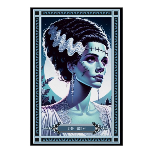 Póster La tarjeta de novia de Frankenstein Tarot (Anverso)