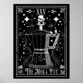 Póster La Tarjeta de Tarot de la Cafetera Moka