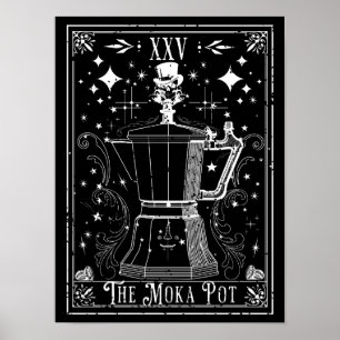 Póster La Tarjeta de Tarot de la Cafetera Moka