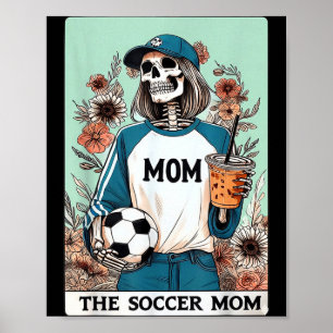 Póster La tarjeta de tarot de la mamá del fútbol esquelet