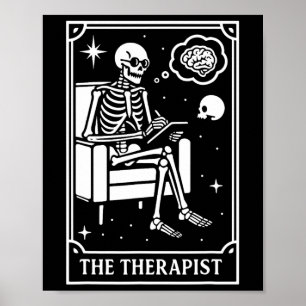 Póster La Tarjeta de Tarot de Sanación del Terapeuta Esqu